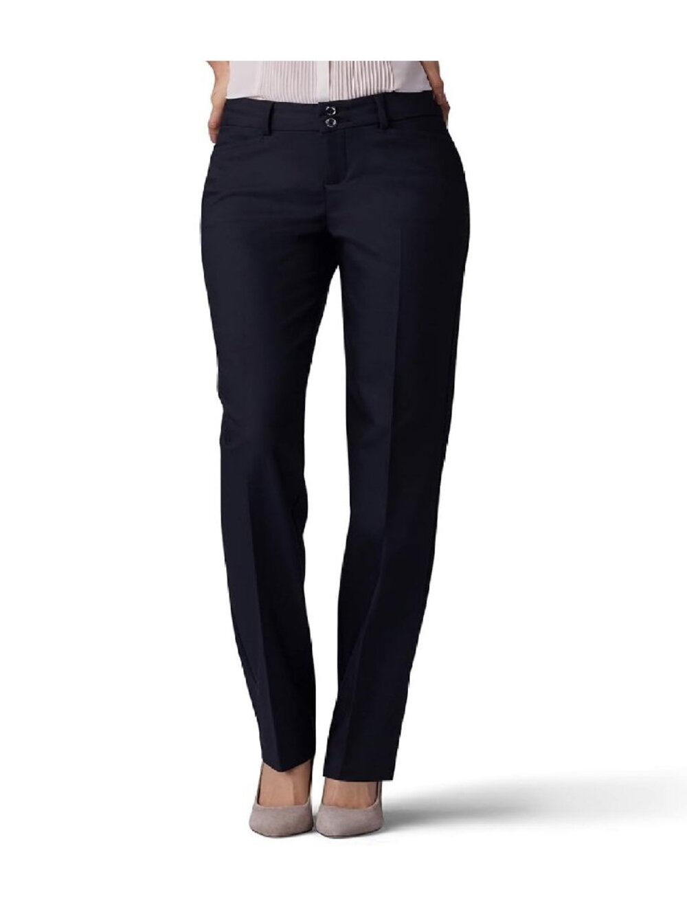 Lee Women's Secretly Shapes Regular Fit Straight Leg Pants